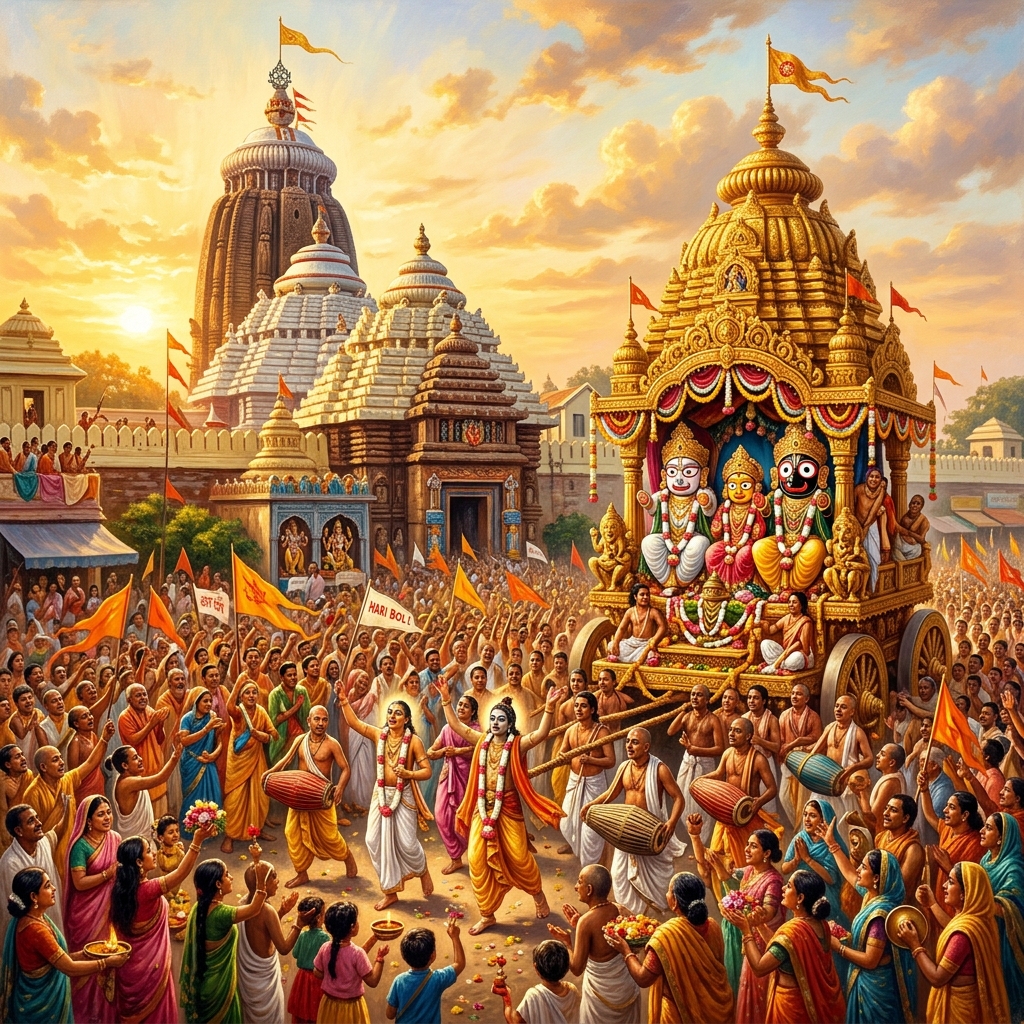 Jagannath Puri Yatra Prabhat Pheri Bhagwat Katha
